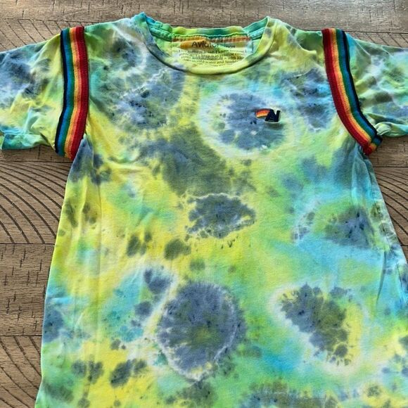 Aviator 🧑‍✈️ Nation Made in USA 🇺🇸 Kids Rainbow 🌈 Ringet Tie-Dye T-Shirt Unique! - Picture 14 of 17